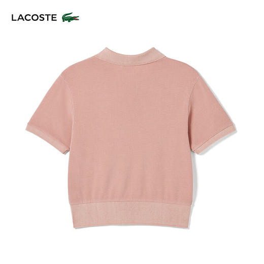 Lacoste法国鳄鱼女装新款时尚短款纯色舒适短袖POLO衫DF7185-10 商品图1