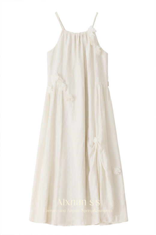 鹿向南「月间山茶」气质复古连衣裙夏季新款初恋温柔吊带裙DYL661199 商品图2