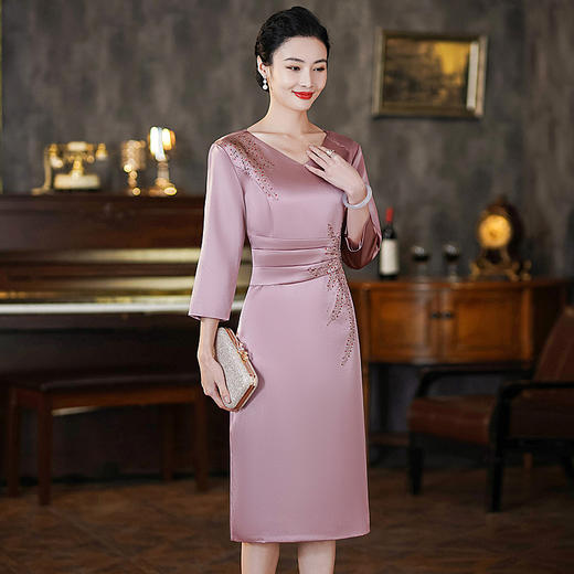 优雅新中式，婚宴礼服高级感连衣裙HH-8852 商品图3