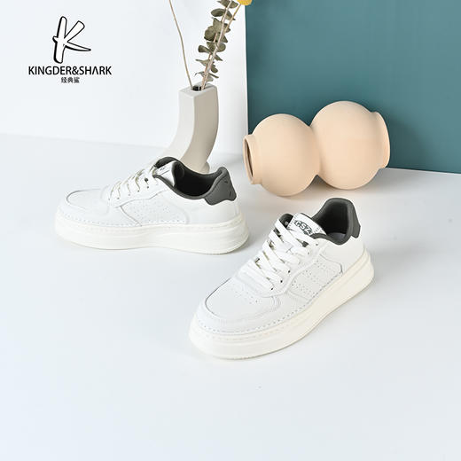 经典鲨2024年新款韩版时尚拼色平底舒适男士休闲鞋跑步鞋KF04-D14011 商品图3