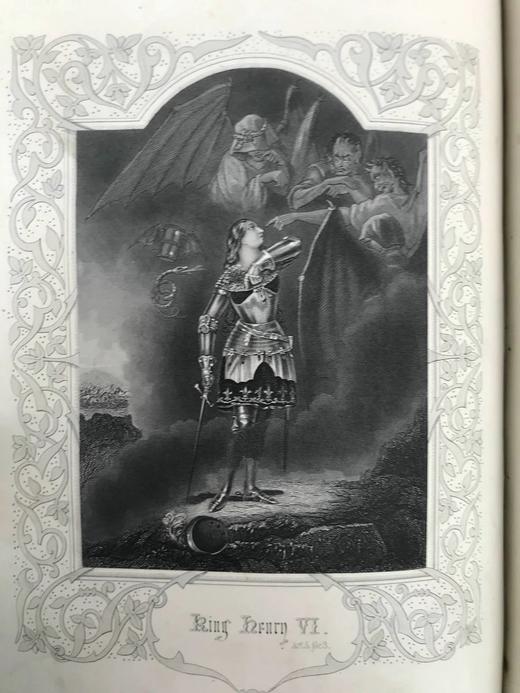 他把理查三世画成猪！约19世纪后期 莎士比亚作品集（历史剧与诗集） 肯尼·梅多斯数百幅版画插图 真皮精装16开 商品图4