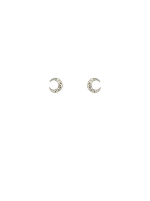 momoko｜6X5mm Micro Crescent Moon Studs [耳钉 2色可选] 商品图2