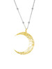 momoko｜35x31mm Large Crescent Moon Necklace with Ball Chain [项链 3色可选] 商品缩略图0