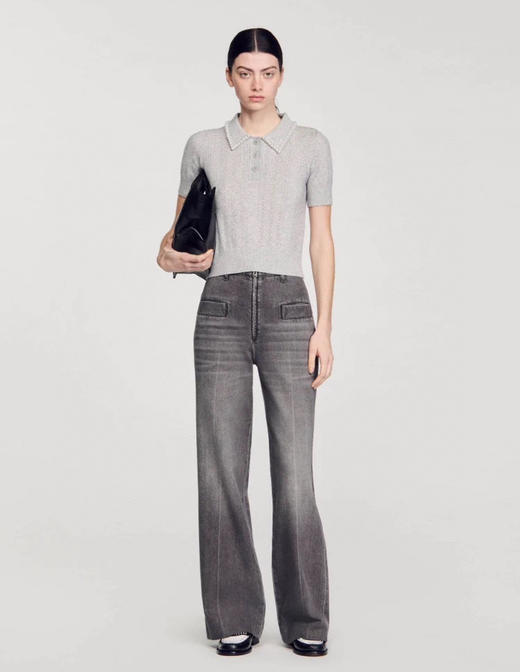 San*dro法式绵羊毛混纺针织polo 商品图0