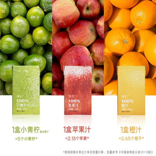 柠檬共和国果析水果汁苹果/小青柠/橙汁 配料干净无负担 商品图0