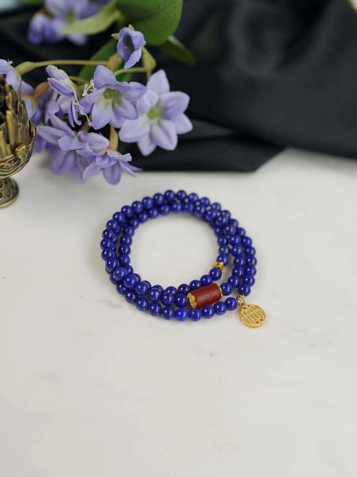 春夏新款青金石手链项链配饰！新中式国风美学穿搭配饰分享！高雅大气青金石 显白吸睛 du家定制款，招财如意，一物一证，品质信赖！与介面新中式搭配 尽显东方女性优雅浪漫 商品图8