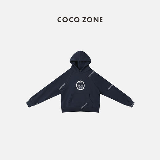 刘一一&COCO ZONE100%棉秋冬连帽女士字母卫衣前幅长袖 23C19645 商品图0