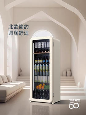 HCK哈士奇SC-208RI冰吧冷藏柜超薄嵌入家用客厅茶叶饮料冰箱