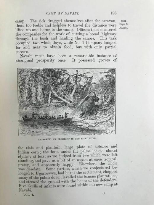 约19世纪后期 亨利·莫顿·斯坦利《最黑暗的非洲》（卷2） 数十幅插图 漆布精装16开 商品图14
