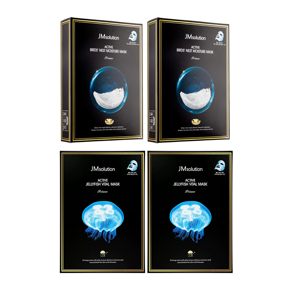 【4盒】JMsolution/肌司研面膜套装一(燕窝x2+水母x2）