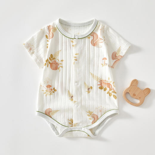 【360°肌肤自由呼吸】婴儿包屁衣短袖抗菌新生儿衣服透气男女宝宝三角哈衣薄款连体衣 商品图7