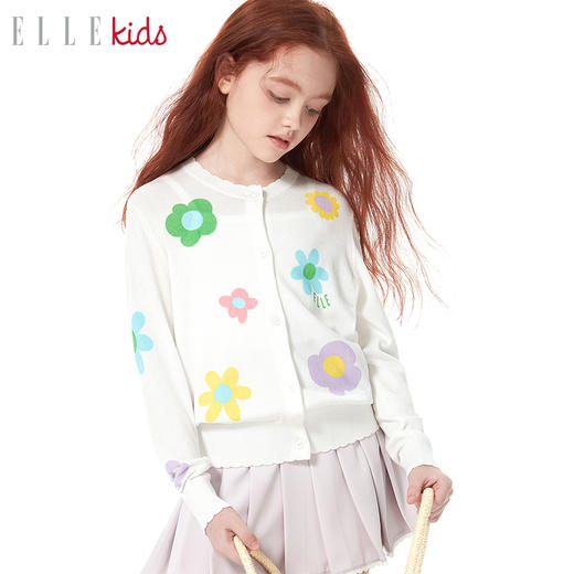 ELLEkids童装 莱赛尔冰丝印花空调衫开衫 商品图2