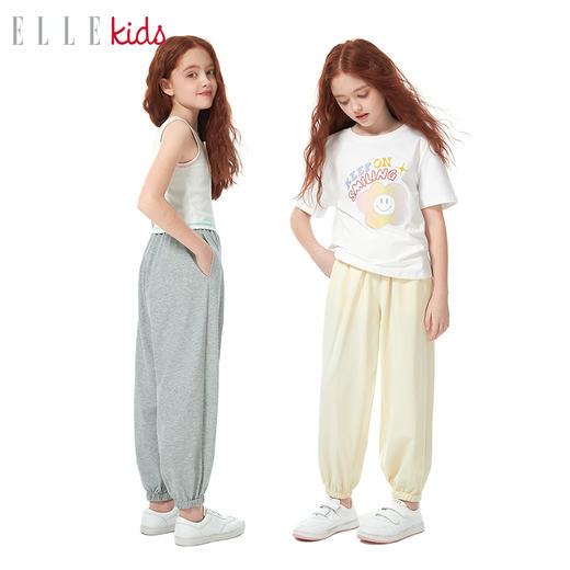 ELLEKIDS 童装 防晒休闲UPF50+物理防蚊运动长裤 商品图1