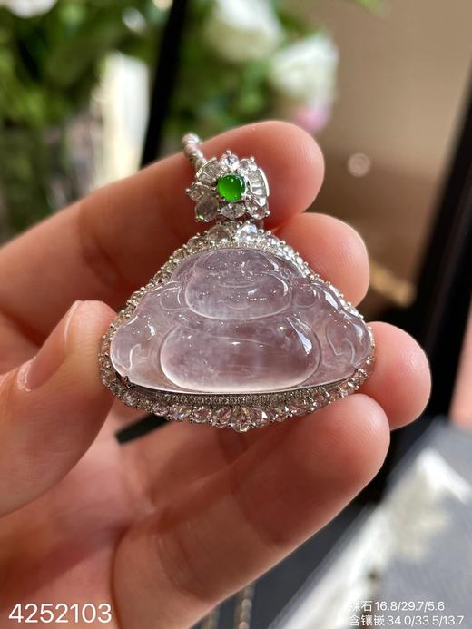 4252103，玻璃佛公吊坠。具体价格微信咨询 商品图3