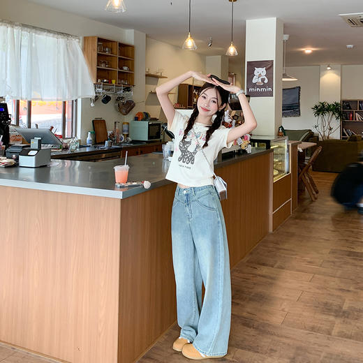 <曾小咸推荐>【理想型长腿】直筒牛仔裤 商品图3