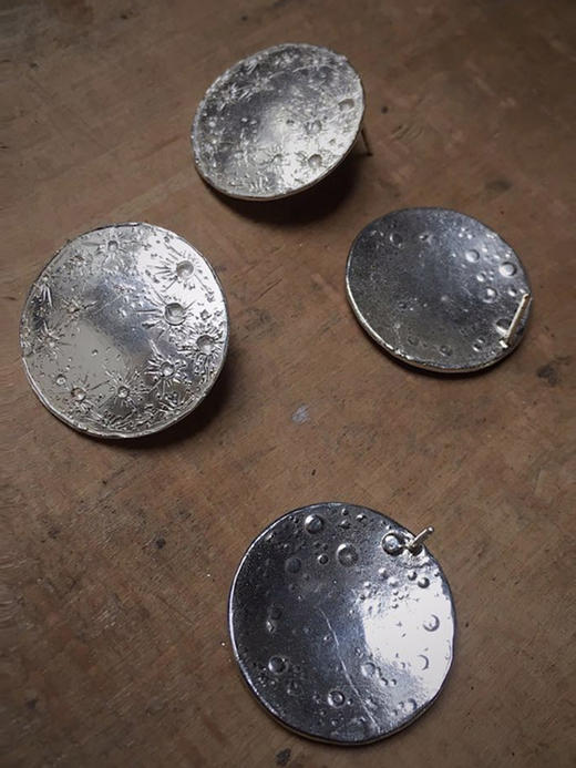 momoko｜21mm Large Moon Disc Earrings [耳环 3色可选] 商品图4