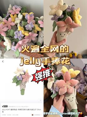 jelly五彩手捧花花束玩偶