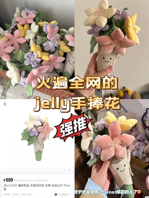 jelly五彩手捧花花束玩偶 商品图0