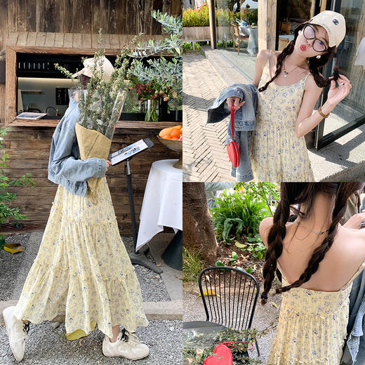 <曾小咸推荐> 黄色碎花裙 日常188.99 立降99 元 今天秒杀价89.99 ！！ 商品图3