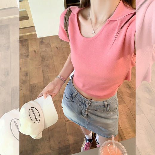 <曾小咸推荐> 【纯欲腰精】后背镂空T恤 商品图4