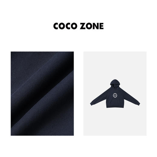 刘一一&COCO ZONE100%棉秋冬连帽女士字母卫衣前幅长袖 23C19645 商品图1