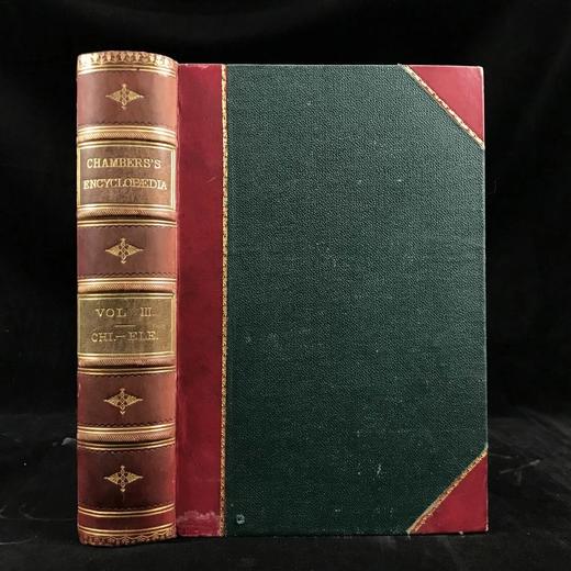 1880年 钱伯斯百科全书（卷3） 数百幅版画插图 真皮精装16开 商品图0