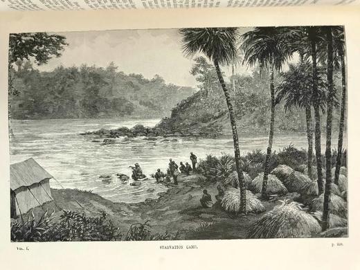 约19世纪后期 亨利·莫顿·斯坦利《最黑暗的非洲》（卷2） 数十幅插图 漆布精装16开 商品图12