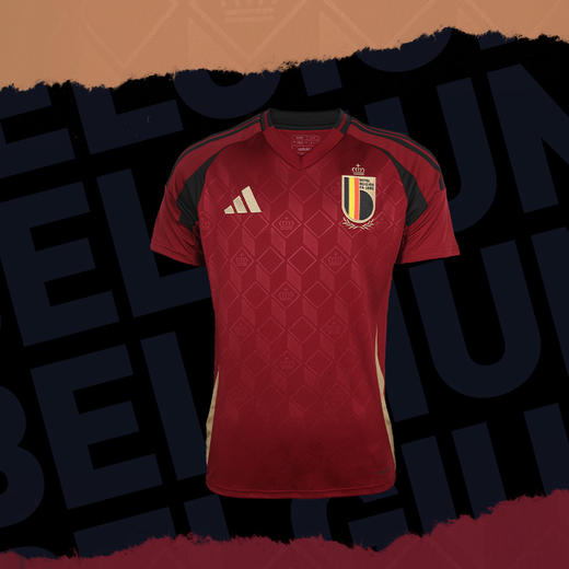 小李子ADIDAS阿迪达斯欧洲杯2024比利时队球迷版主场球衣成人男IQ0769 商品图4