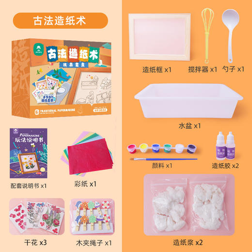 玩具先生儿童玩具先生古法造纸术套装手工diy造纸网木框纸浆工具 商品图6