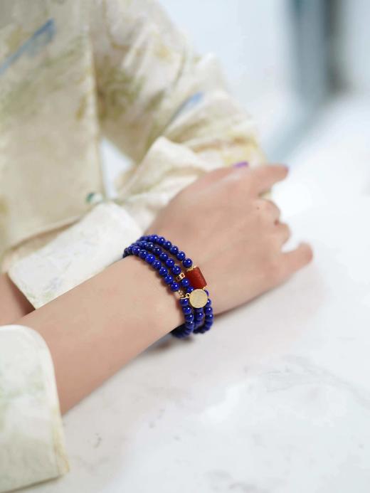 春夏新款青金石手链项链配饰！新中式国风美学穿搭配饰分享！高雅大气青金石 显白吸睛 du家定制款，招财如意，一物一证，品质信赖！与介面新中式搭配 尽显东方女性优雅浪漫 商品图12