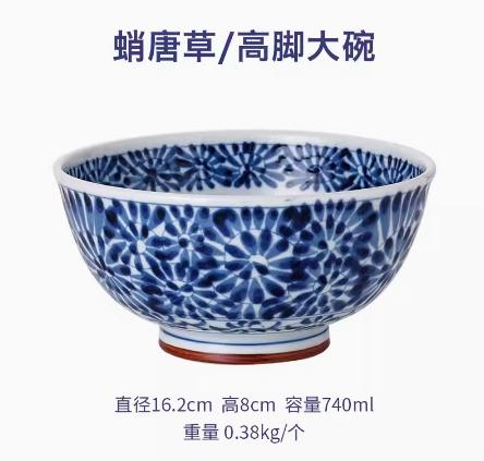 蓝凛堂蛸唐草6.5英寸碗（TKOUK56） 商品图0