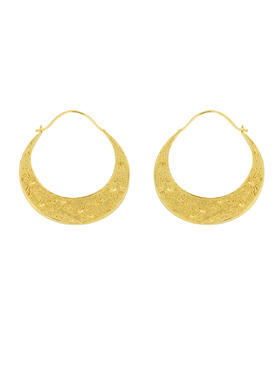 momoko｜38x35mm Large Crescent Moon Hoop Earrings [耳环 2色可选]