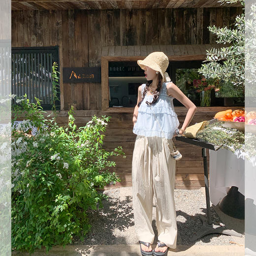 <曾小咸推荐>现货秒杀！雪纺吊带背心 日常119.99 立减60 秒杀59.99！浅卡色休闲裤 日常159.99 立减80 秒杀79.99！ 商品图2