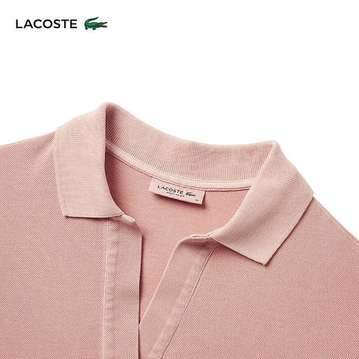 Lacoste法国鳄鱼女装新款时尚短款纯色舒适短袖POLO衫DF7185-10 商品图2