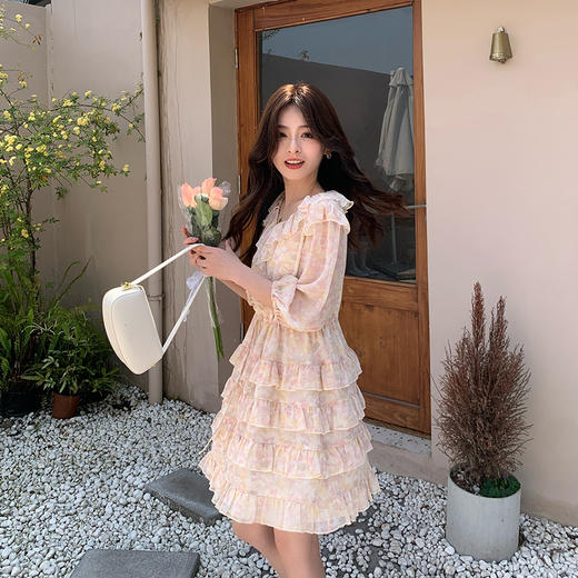 金蘑菇菇 温室精灵 人间四月天 小个子轻奢裙子 商品图3