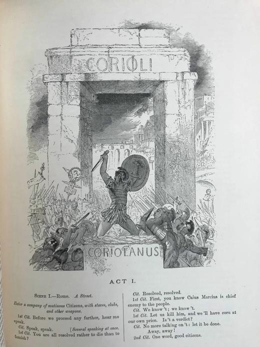 约19世纪后期 莎士比亚作品集（卷2，奥赛罗、辛白林等） 肯尼·梅多斯版画插图 漆布精装大16开 商品图8