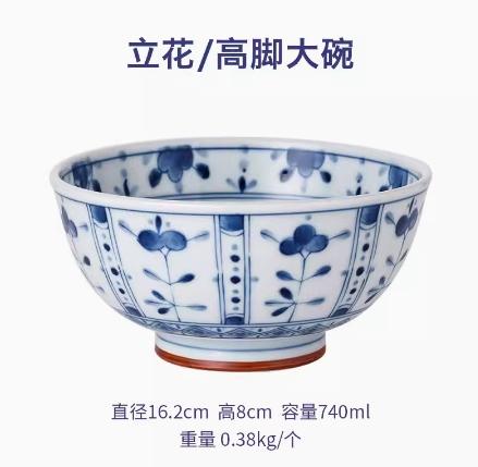 蓝凛堂立花纹6.5英寸碗（TBAUK56） 商品图0