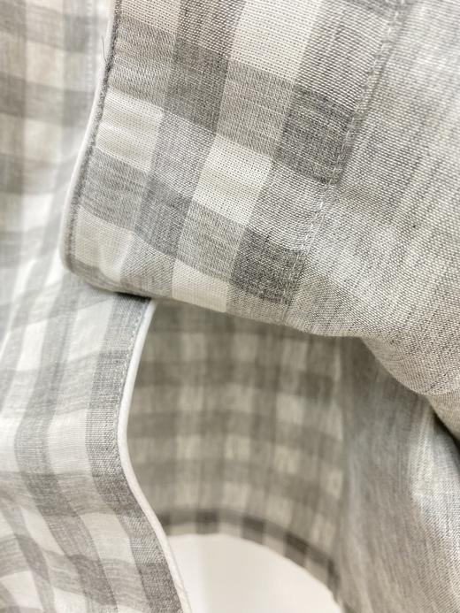 限时特惠#男款期盼纱布短袖中裤套装 全棉加大纱布大格子睡衣家居服 商品图4