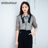 oldcolour欧珂夏季通勤简约舒适短袖衬衫女P24012233 商品缩略图0