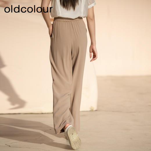 oldcolour欧珂夏季高腰直筒休闲裤女显瘦垂感阔腿裤P24073251 商品图4