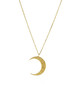 momoko｜18x14mm Crescent Moon Necklace [项链 2色可选] 商品缩略图0
