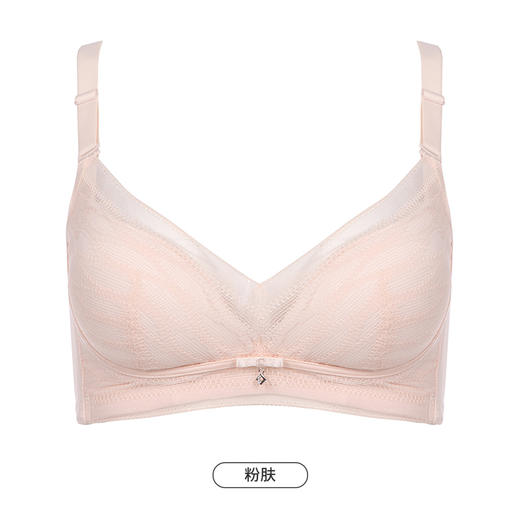 都市丽人聚拢升杯内衣女蕾丝文胸A杯适穿3/4杯加加厚常规内衣无钢圈三排扣YB45A1 商品图9
