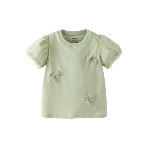 迷你巴拉女童短袖T恤夏季新款宝宝纯棉甜美透气儿童上衣 商品图4