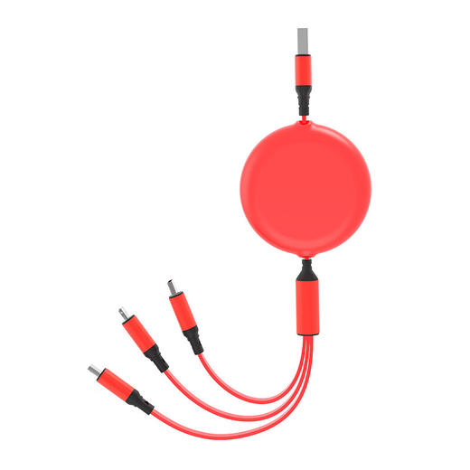 沃品（WOPOW）太空舱伸缩快充一拖三数据线  LC027 商品图0