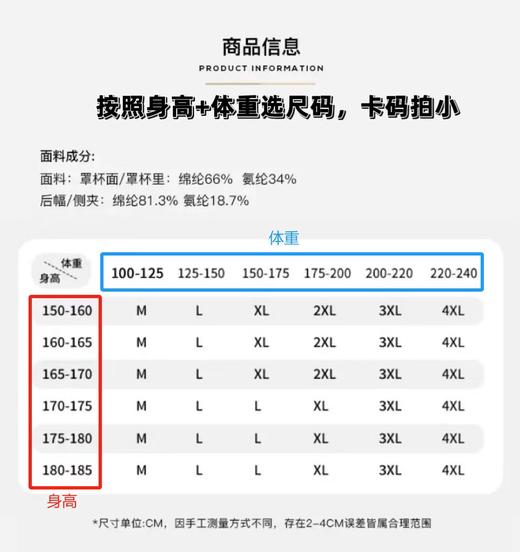 【大码】前开扣内衣中老年文胸（卡码请拍小一码， 按身高+体重选尺码，小胸平胸不拍会空杯） #W2412 商品图3