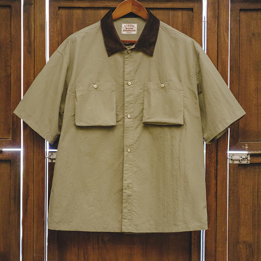 工装优选美式复古防水薄款短袖衬衫户外宽松半袖口袋猎装衬衣男夏 商品图4