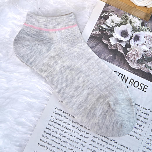 女士棉麻网面无辜精梳棉船袜[2412302] 商品图1