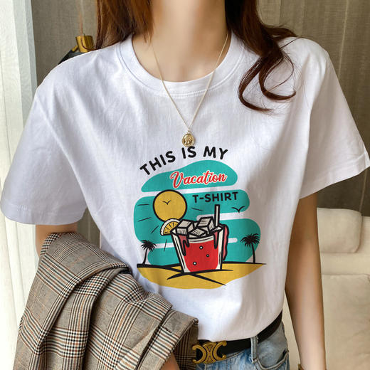 【79元！任选三件】复古印花纯棉T恤 重磅纯棉 舒适透气 耐洗耐穿 简约百搭 商品图9