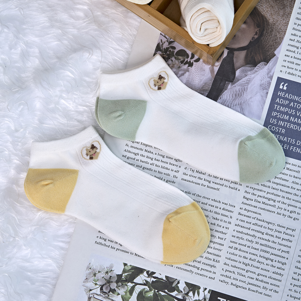 2024新款女士无骨精梳棉船袜[2412307]