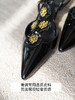 优雅时髦小尖头猫跟鞋 双色漆牛皮鞋面；里垫 牛皮柔软舒服不磨脚 复古气质摩登，5cm跟高上脚舒适不累脚 通勤出游春夏秋三季可穿 商品缩略图10